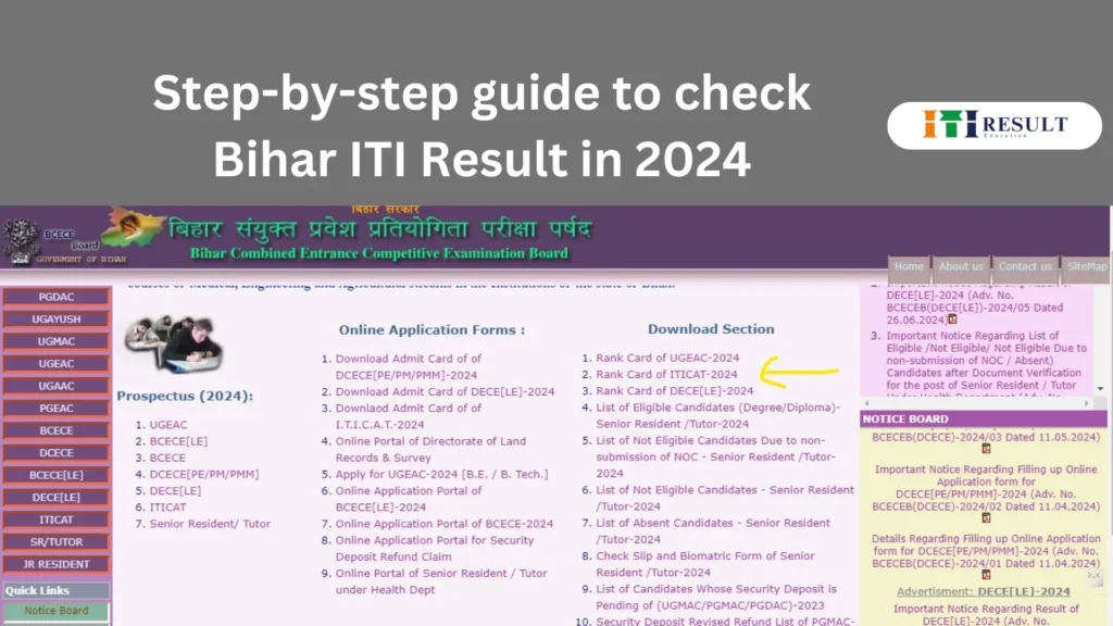 This is the Bihar ITI official page