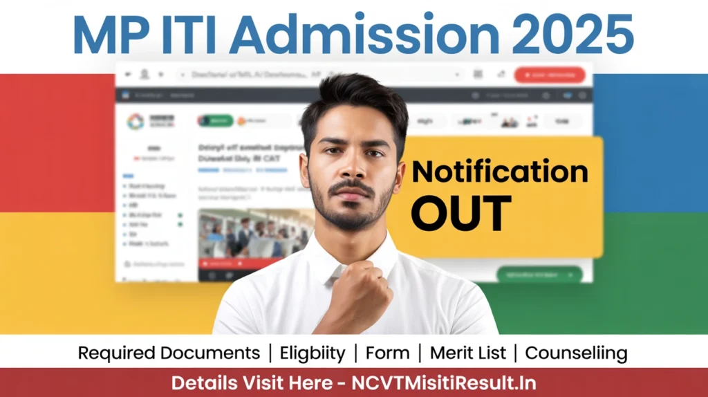 MP ITI Admission 2025: Online Form, Eligibility, Course List & Counselling Details 1 MP ITI Admission 2025 notification out – Required documents, eligibility, merit list, counselling details update