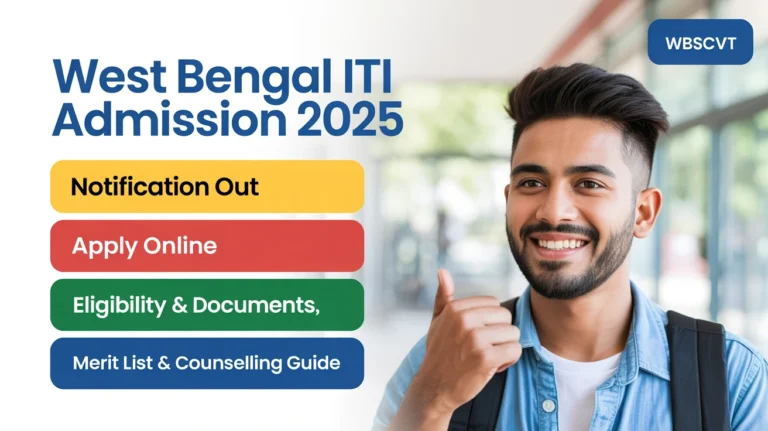 WB ITI Admission 2025: Online Form, Eligibility, Trade List & Counselling Details